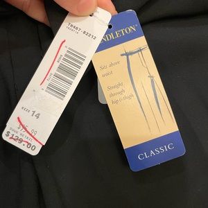 Pendleton new with tag black straight leg slacks size 14 very light material